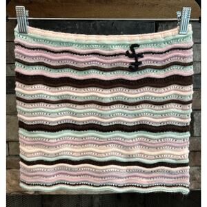 Women’s SUSAN FANG Wave Striped Knit Tube Top NWT Size S *B4
